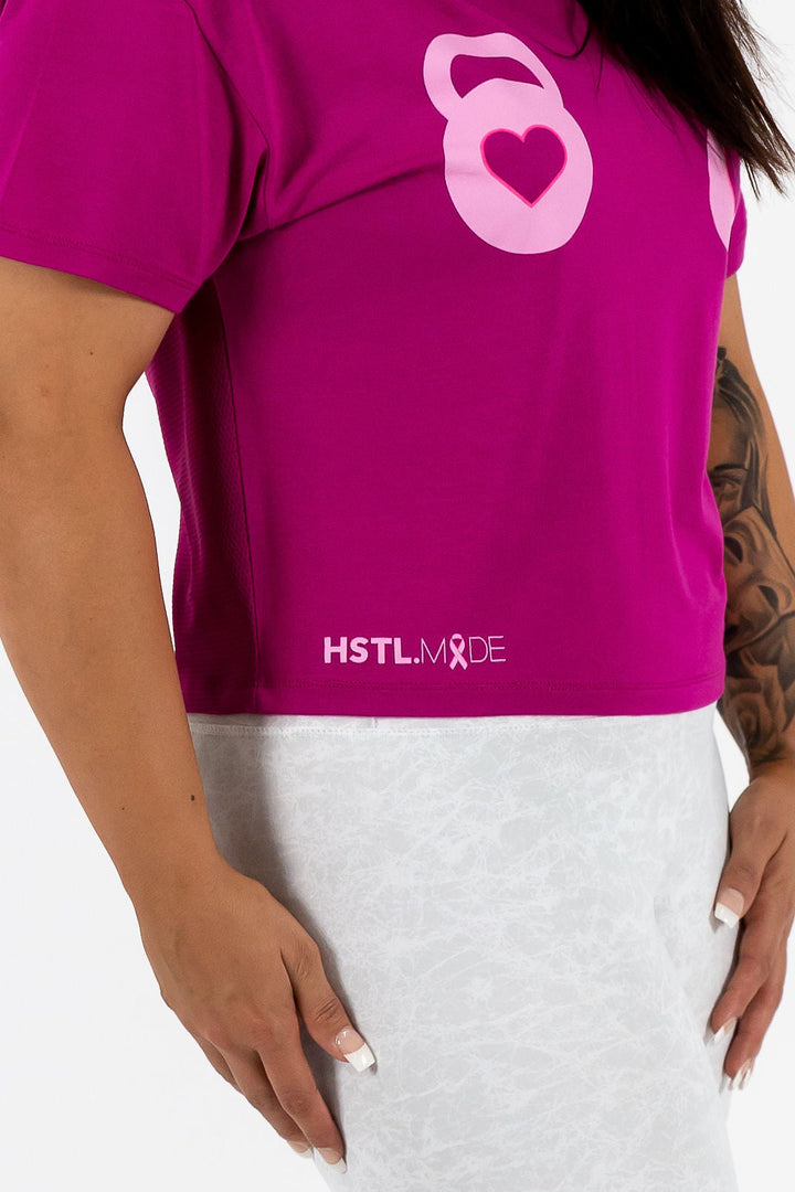 Breast Cancer Awareness Mesh Back T-Shirt
