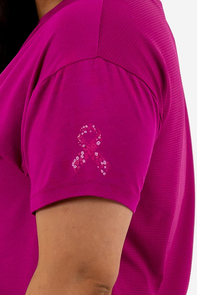 Breast Cancer Awareness Mesh Back T-Shirt